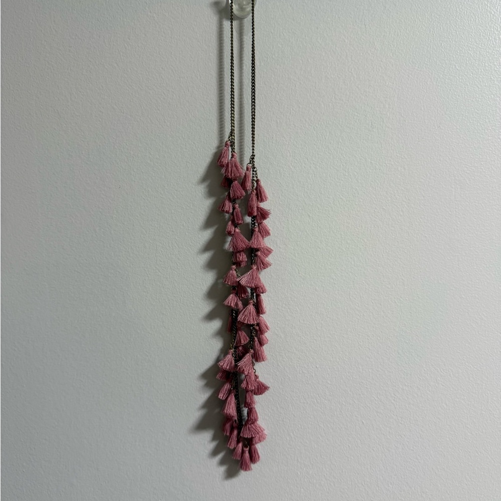 Pink Tassel Necklace